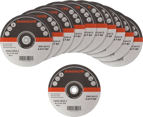 50 x Cutting Discs 230mm Metal Stainless Steel Cutting Slitting Discs 230mm for Angle Grinder ...