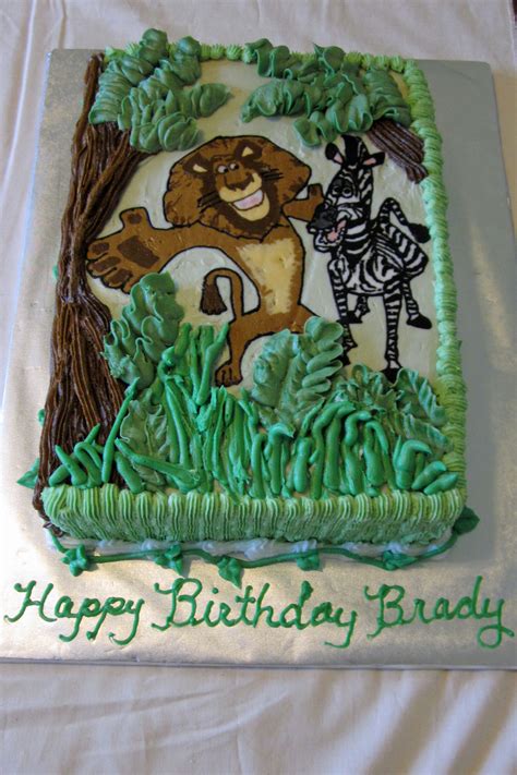 Madagascar Alex & Marty Birthday Cake - CakeCentral.com