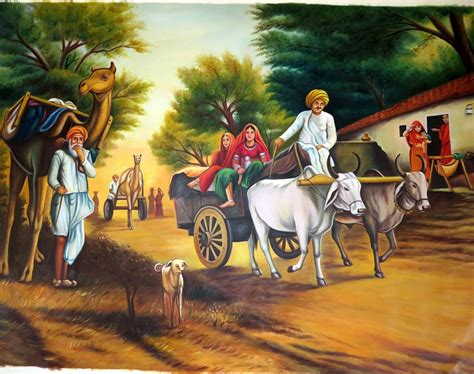 Old Village Indian Village Painting Wallpapers - Free Old Village ...