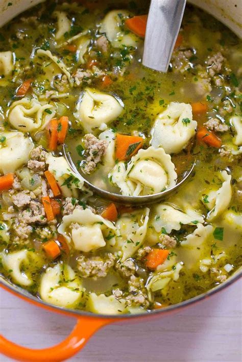 Pesto Turkey Tortellini Soup Recipe - 30 Minute Meal