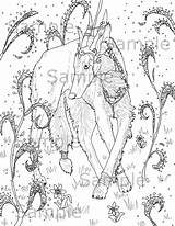 Fantasy Borzoi Dog Downloadable Coloring Page  Etsy sketch template