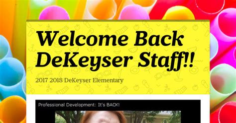 Welcome Back DeKeyser Staff!! | Smore Newsletters for Business