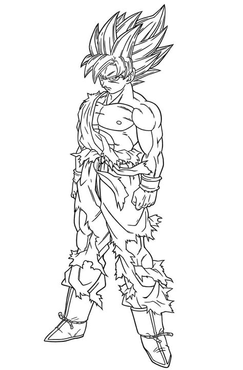 Son Goku Printable Coloring Page - Free Printable Coloring Pages for Kids