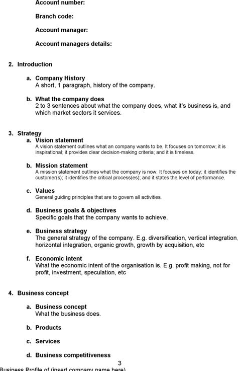 Free Business Company Profile Template - doc | 42KB | 5 Page(s) | Page 3