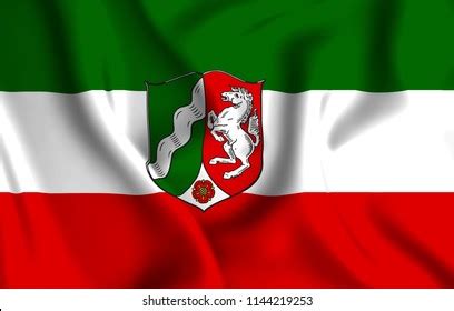 North Rhinewestphalia 3d Waving Flag Illustration Stock Illustration ...