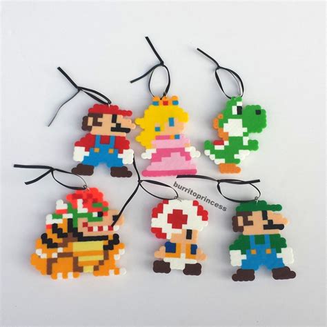 Mario Christmas Ornaments Super Mario Christmas Ornaments - Etsy