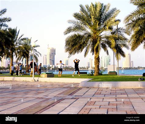 DOHA CORNICHE QATAR Stock Photo - Alamy