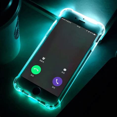 LED Flash Phone Cases for iPhone 5 5S SE Case Transparent Call Flash ...