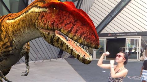 Dinosaurs roar to life with museum’s augmented reality app - The Globe ...