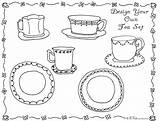 Bnute Productions Tea Party Art Activity Ideas sketch template