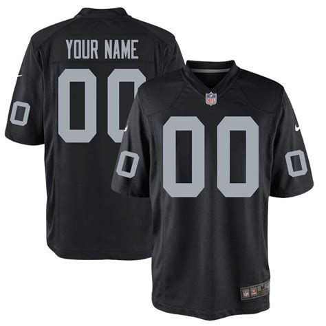 Oakland Raiders Custom Name and Number Game Jersey Black Free Shipping