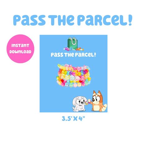 Bluey Party Favors Pass the Parcel Digital Download - Etsy