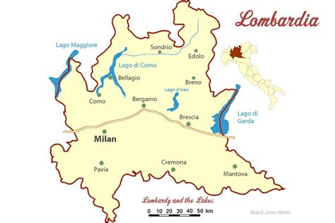 Milano, lombardiet karta - Karta över milano, lombardiet (Lombardiet ...