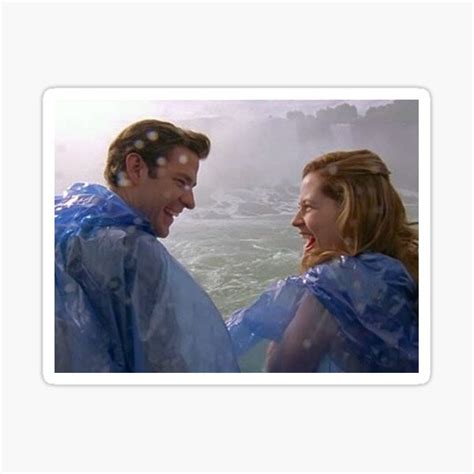 "Pam and Jim Halpert Wedding at Niagara Falls" Sticker by p0pculture3 | Redbubble