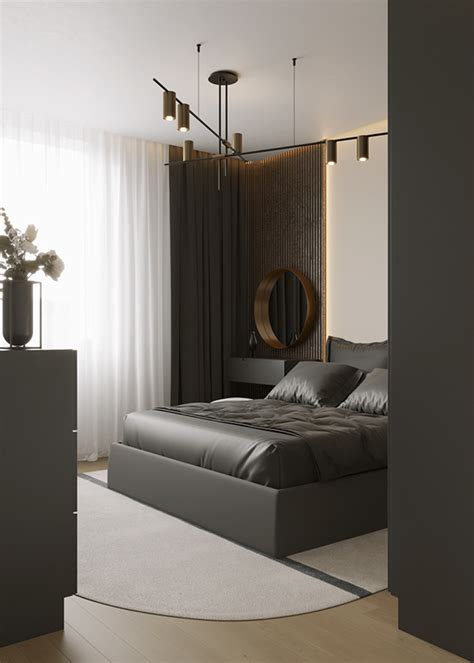 Design and 3D visualization for a one bedroom apartment on Behance