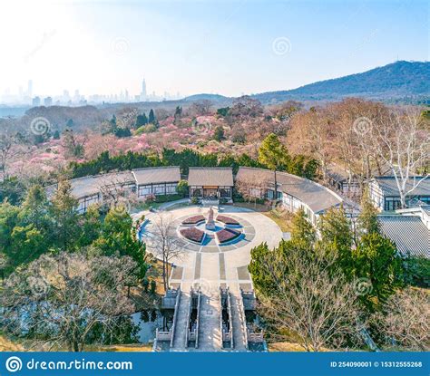 Aerial Photography of Meihua Mountain in the Ming Xiaoling Mausoleum Scenic Spot in Nanjing ...