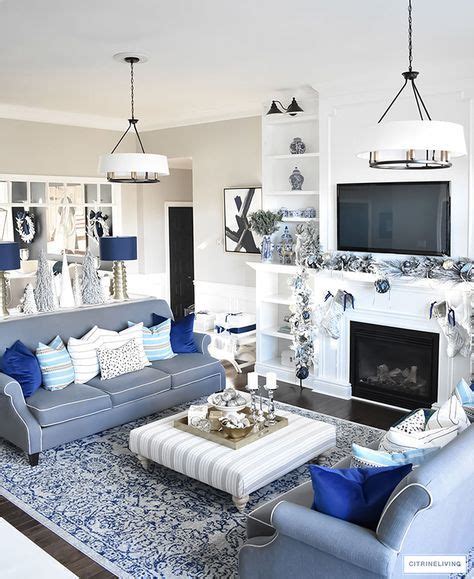 Living Room Blue Gold Grey 23 Best Ideas in 2020 | Silver living room, Silver living room decor ...