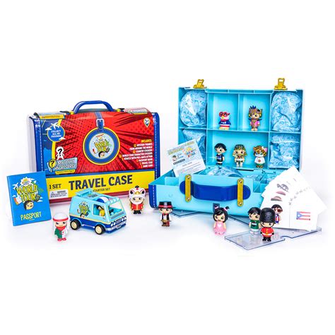 Buy Ryan’s World Tour Suitcase, 12 Country Themed Mystery Micro Figures With Matching Stickers ...