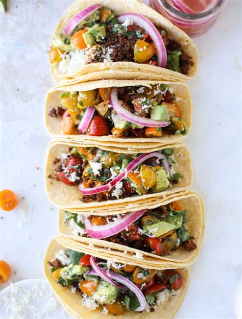 The Best Taco Recipe With Ground Beef - Little Thatimetat