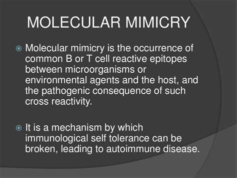 Molecular mimicry