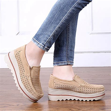 2019 Spring Women flats shoes platform sneakers slip – LadShoe