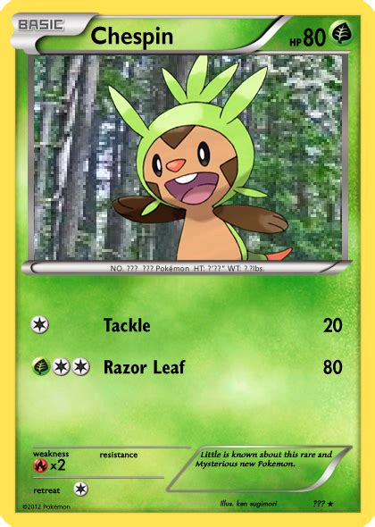 Chespin Card by Xintetsu on DeviantArt