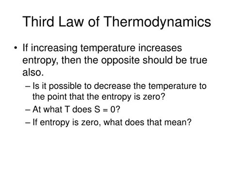 PPT - Third Law of Thermodynamics PowerPoint Presentation, free download - ID:3316476