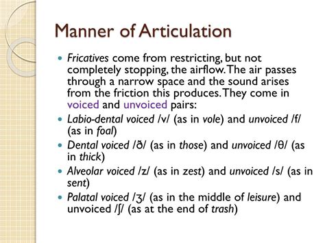 Manner Of Articulation Diagram