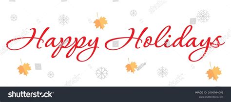 Happy Holidays Wide Banner On White Stock Vector (Royalty Free) 2090994001 | Shutterstock