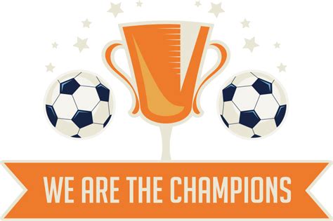 We are the Champions soccer sticker - TenStickers