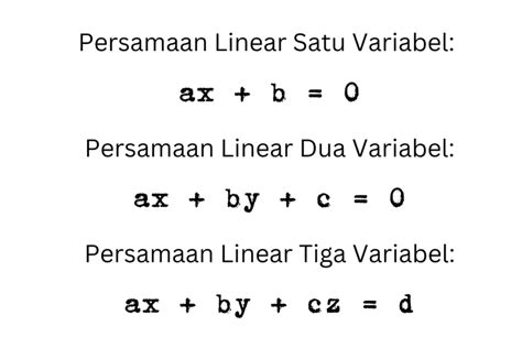 Persamaan Linear: Pengertian, Ciri-ciri, dan Jenis-jenisnya