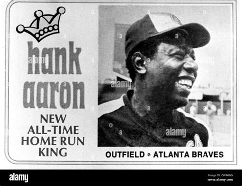 Hank Aaron, after record breaking 715th home run for the Atlanta, Braves, GA, April 8, 1974 ...