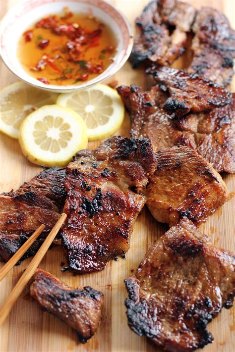 Vietnamese Style Grilled Lemongrass Pork - Ang Sarap