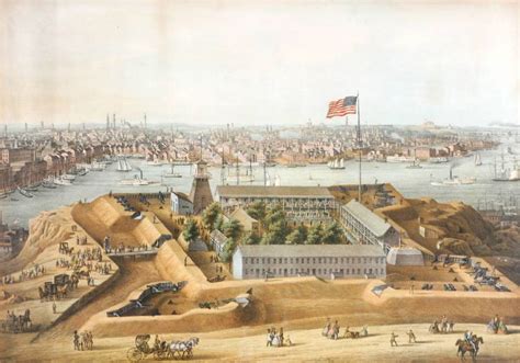 1862 American Civil War view of Fort Federal Hill, Baltimore. at Whyte ...