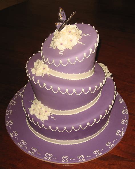 Let Them Eat Cake: Purple Wedding Cake