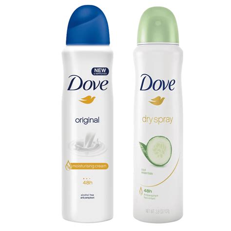 Dove Deodorant Spray for Women 48 hours Flavor:Cucumber/ Original Size:Pack of 2 - Walmart.com