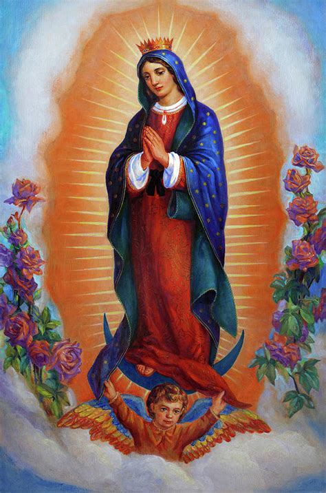 Our Lady of Guadalupe - Virgen de Guadalupe Painting by Svitozar Nenyuk ...