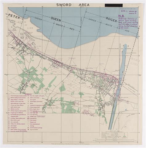 Map of the Sword Beach Area, D-Day, 1944 | Online Collection | National Army Museum, London