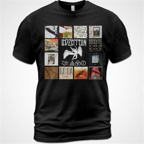 Cotton T-Shirt Led Zeppelin Best Album Tee Robert Plant Jimmy Page John ...