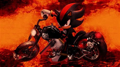 Shadow The Hedgehog With Motorcycle