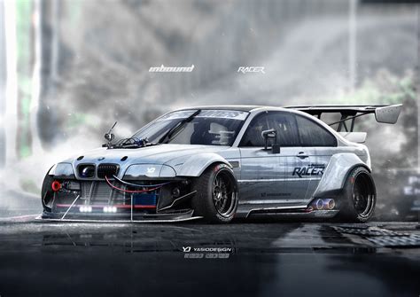 Wallpaper : race cars, render, artwork, Drifting, sports car, BMW M3 ...