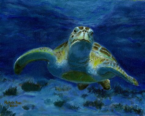 Honaunau Honu Painting by Michele Ross - Fine Art America