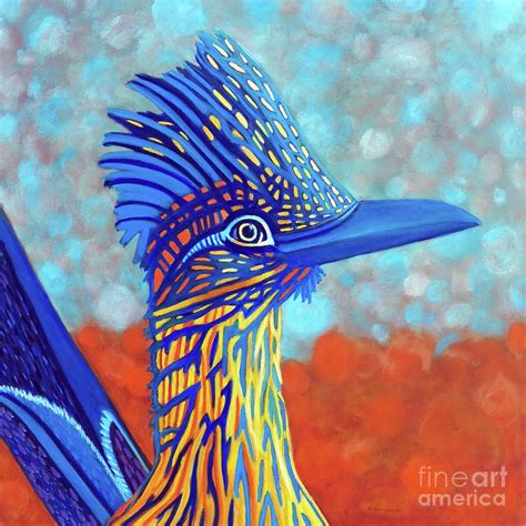 Roadrunner Deluxe by Brian Commerford in 2021 | Roadrunner art, Desert landscape art, Desert art