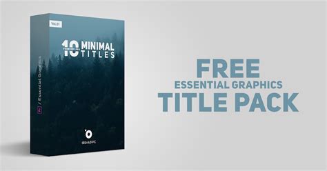 Premiere Pro Template Pack Free 10 Minimal Titles