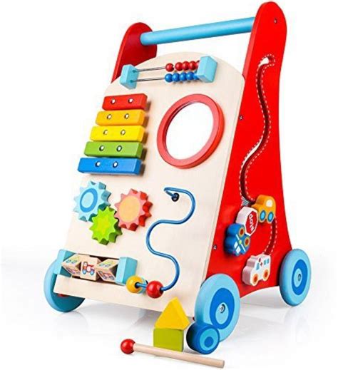 Generic Wooden Baby Walker Toddler Toys For 1 Year Old, Push And Pull Toy Learning Walking Toys ...