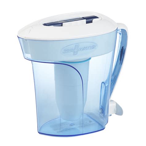 ZeroWater 10-Cup Filtered Water Pitcher with Water Quality Meter - Blue - Walmart.com