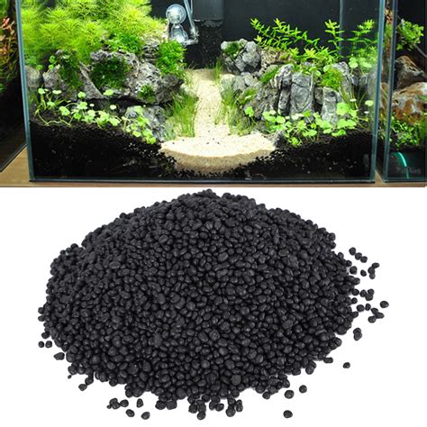 Aquarium Black Gravel Aquarium Substrate Soil Fish Landscaping Decoration Aquariums Landscaping ...