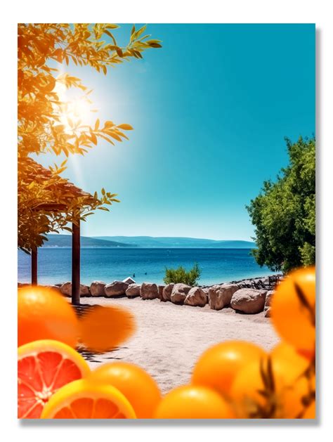 summer template poster. generative ai 30812178 PNG