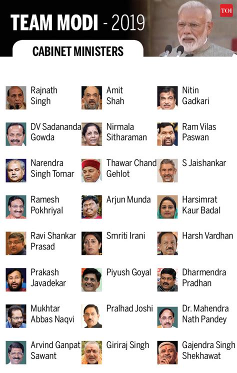 Cabinet Ministers Of India List / Cabinet Ministers Of India Full List Of Narendra Modi S ...