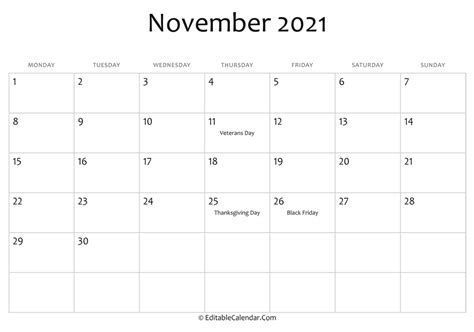 Downloadable Free Printable 2021 Calendar With Holidays Printable 2021 ...